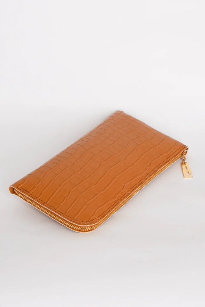 Croco Clutch Bag Κονιάκ - Image 2