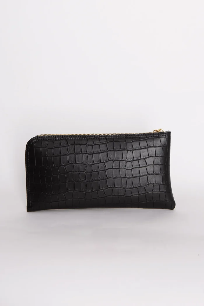 Croco Clutch Bag Μαύρο - Image 5
