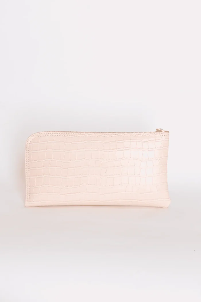 Croco Clutch Bag Ροζ - Image 4