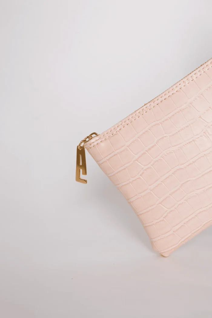 Croco Clutch Bag Ροζ - Image 3