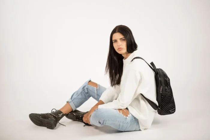 Biker Vinyl Backpack Γυναικείο Μαυρη - Image 4