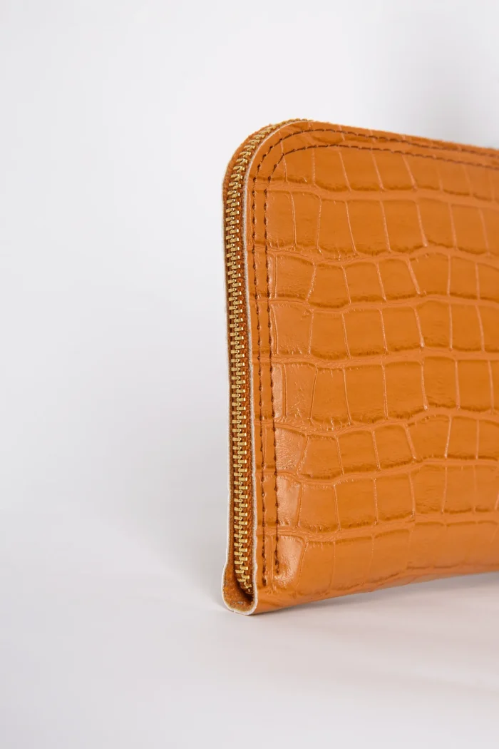 Croco Clutch Bag Κονιάκ - Image 5