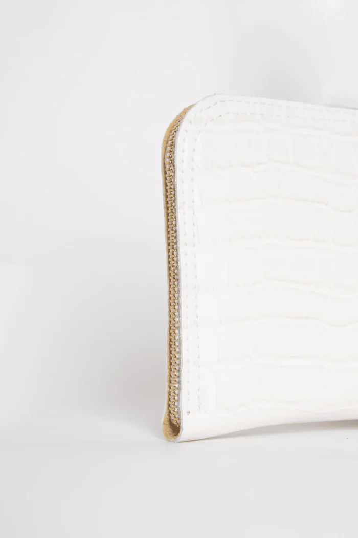 Croco Clutch Bag Λευκό - Image 5