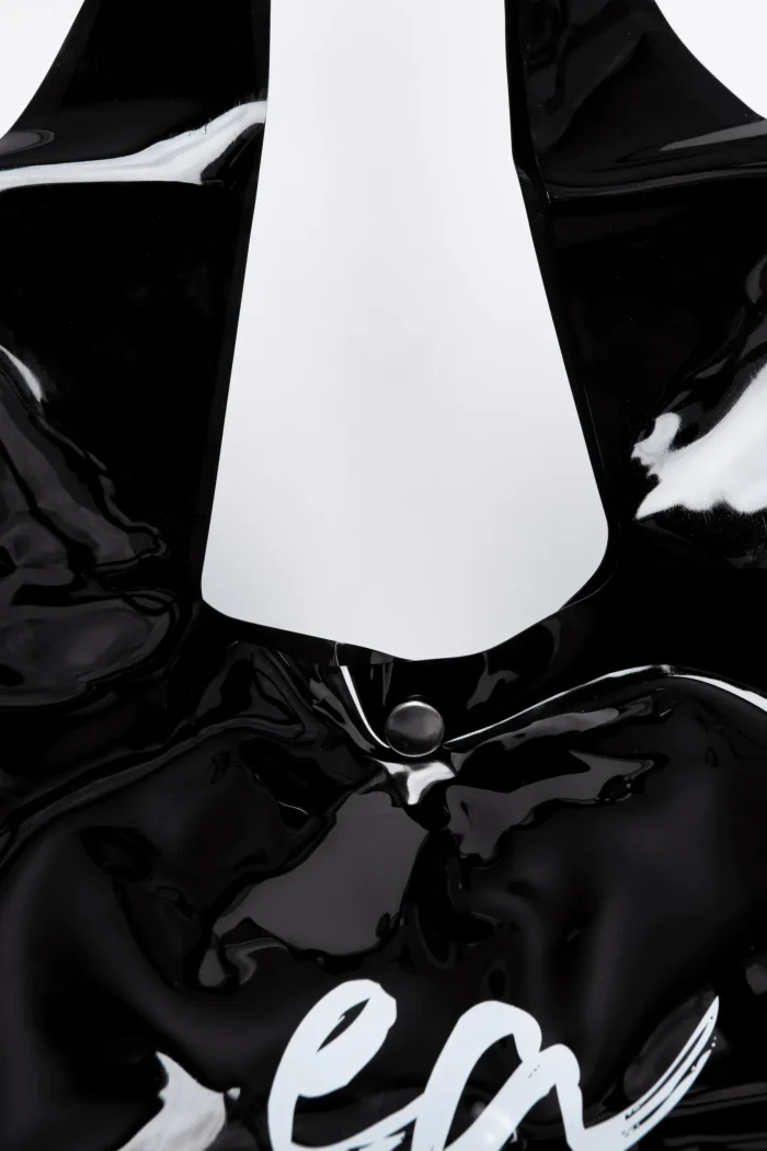 Vinyl Tote & Shopper Bag Μαύρη - Image 4