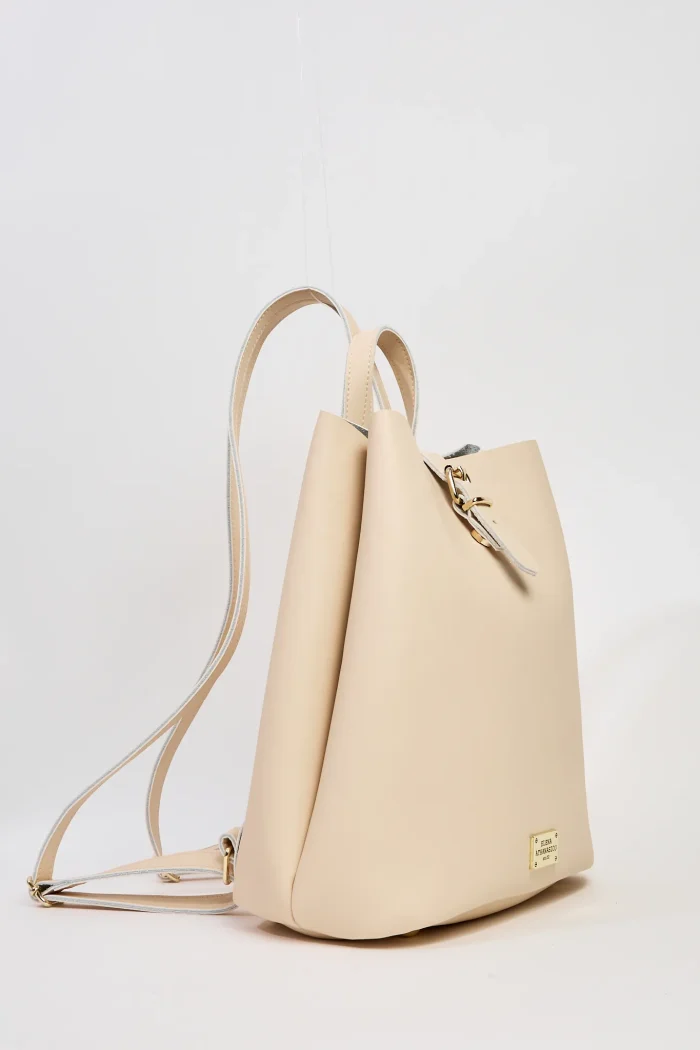 Recycled Leather Backpack Γυναικείο Μπεζ - Image 2