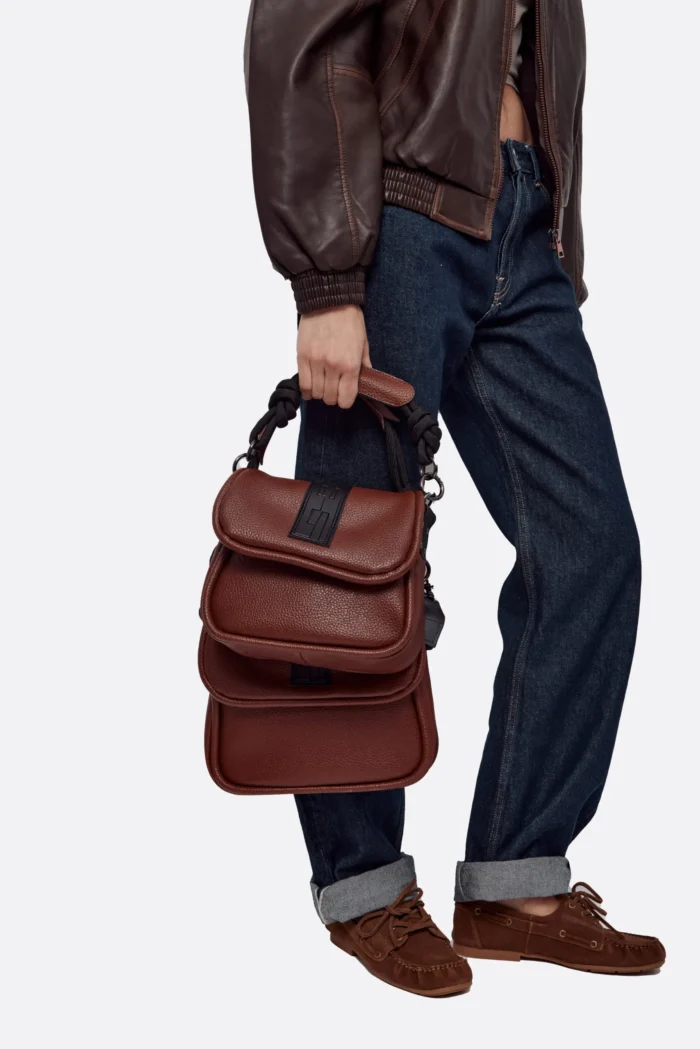 Messenger Combo Τσάντα Χιαστι Καφε Small - Image 3