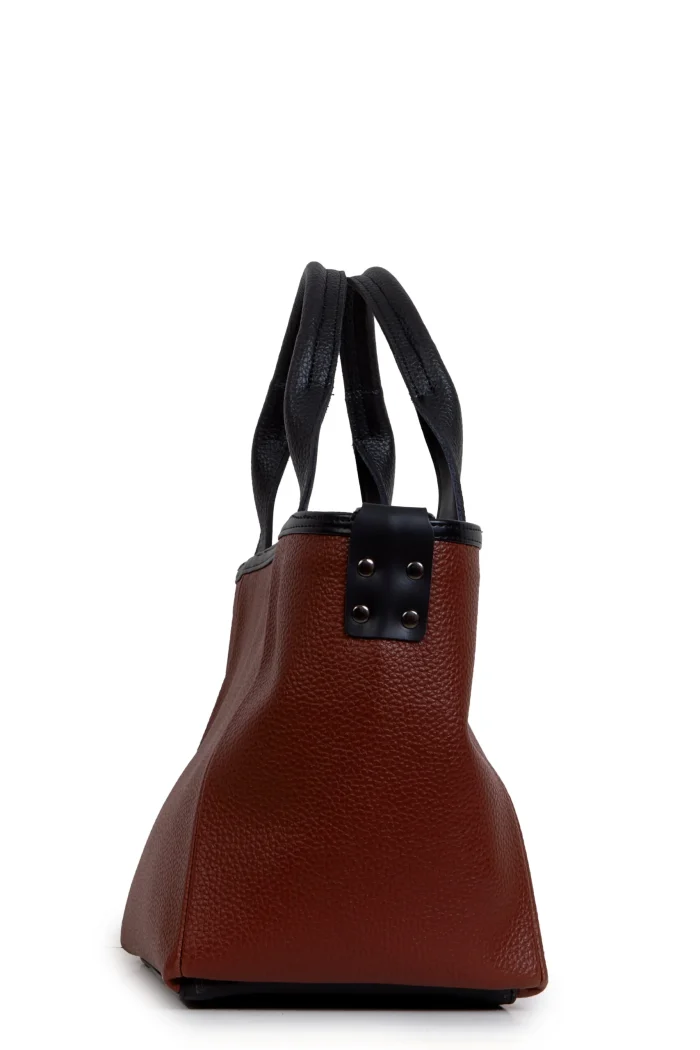 Classy Τσάντα Χειρος Καφε - Image 2