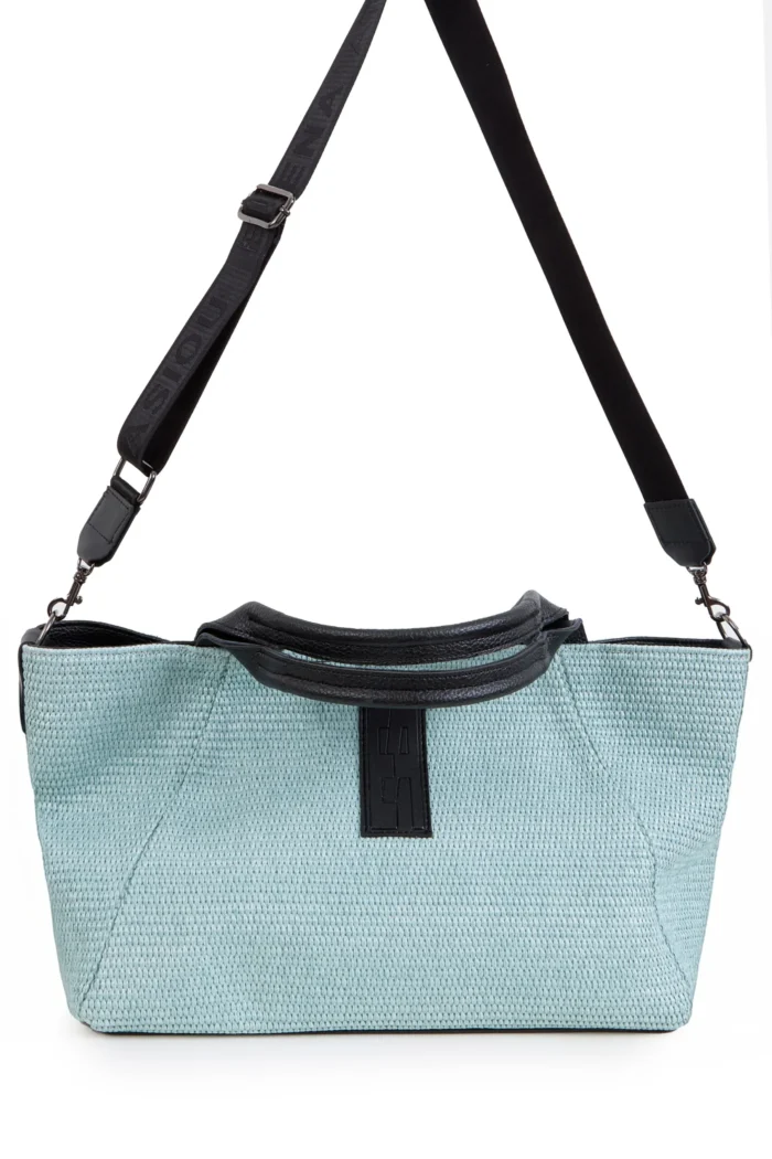 Classy Basket Straw Τσάντα Χιαστι Mint - Image 2