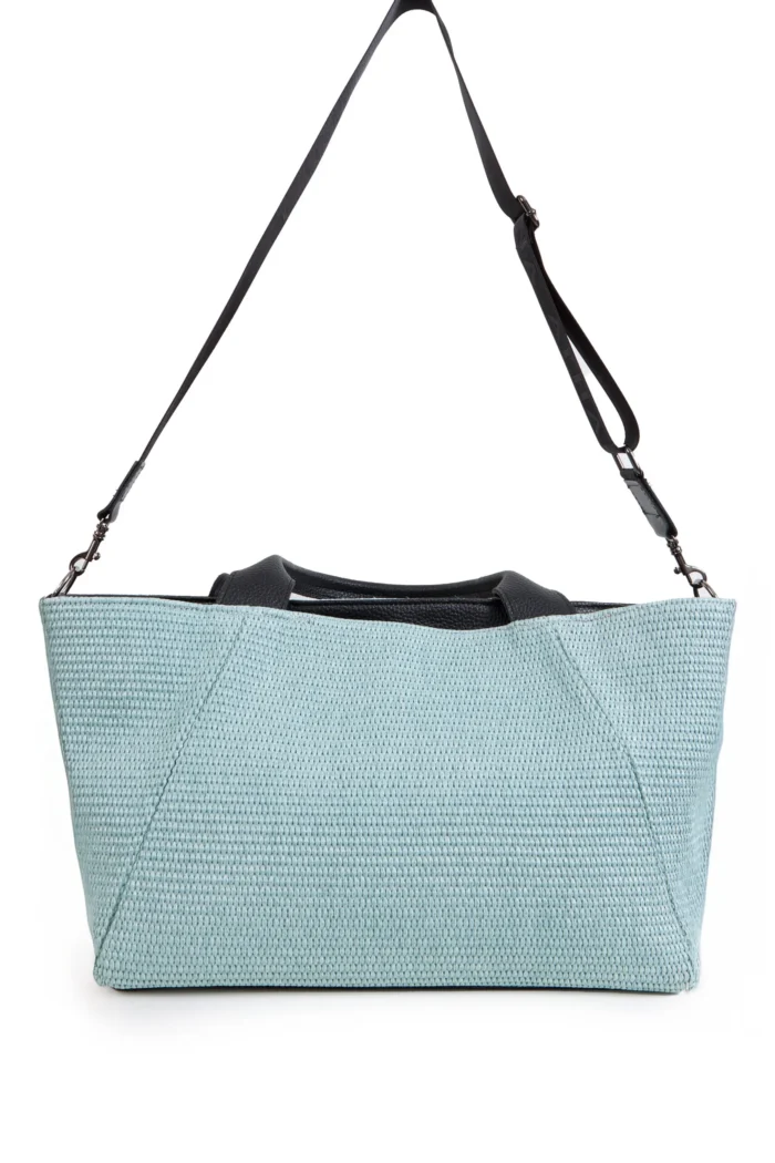 Classy Basket Straw Τσάντα Χιαστι Mint - Image 5