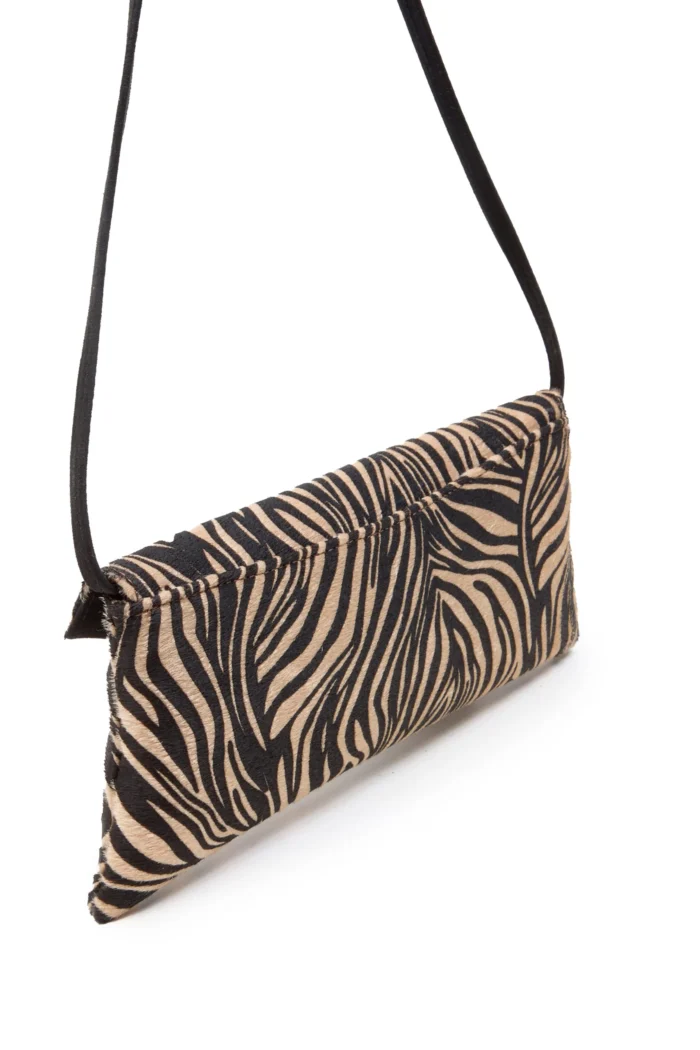 Cap Clutch τσαντα εξοδου Zebra Brown - Image 4