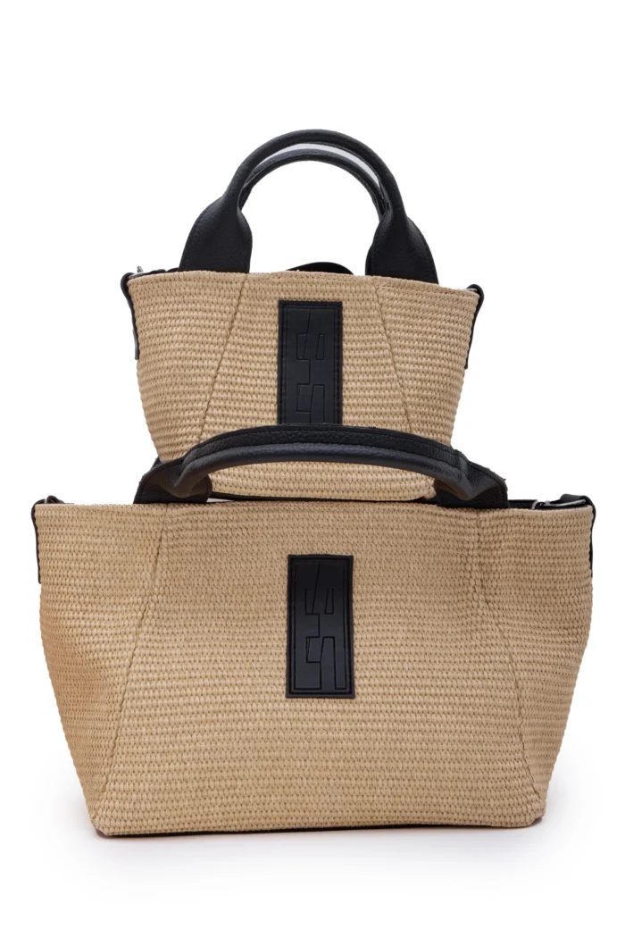 Classy Straw Τσάντα Χειρος Μπεζ - Image 5