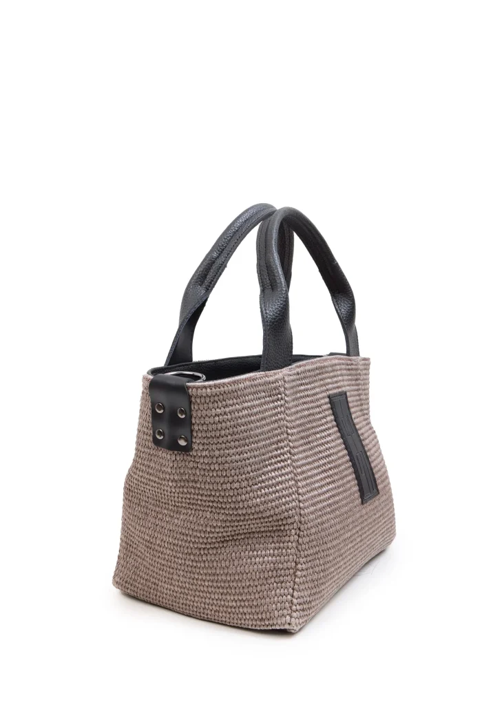 Classy Straw Τσάντα Χειρος Γκρι - Image 2
