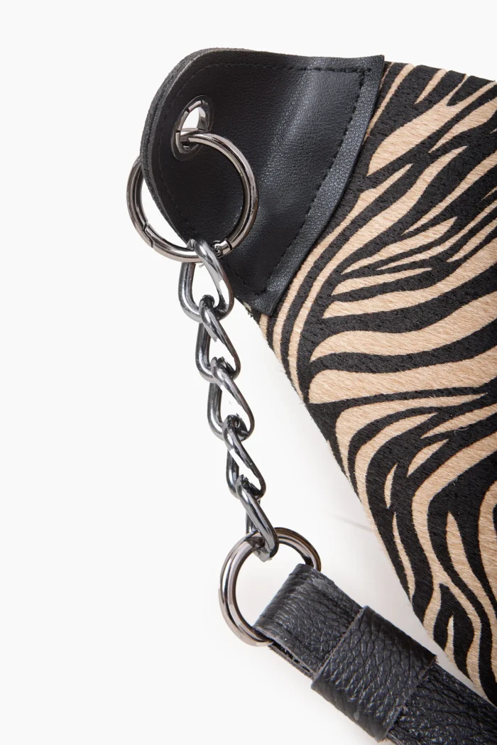 Body Bag Τσάντα Χιαστι Zebra Brown - Image 6