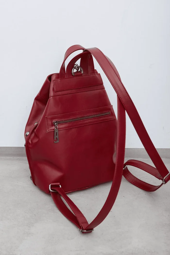 Black N' Metal Backpack Γυναικείο Μπορντω - Image 4