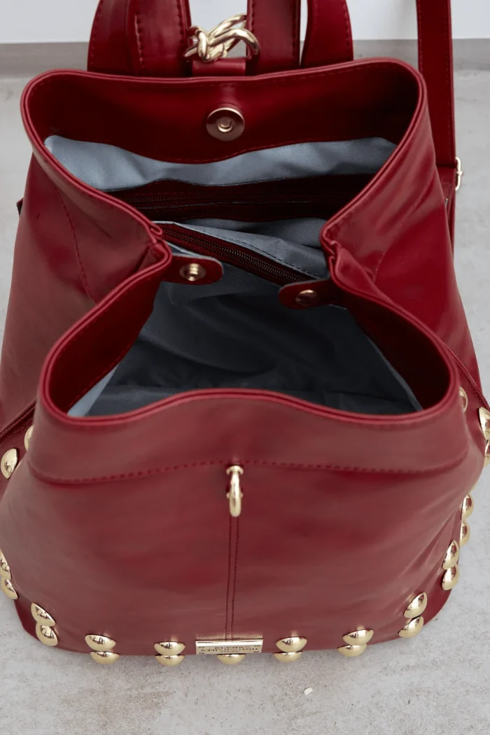 Black N' Metal Backpack Γυναικείο Μπορντω - Image 5