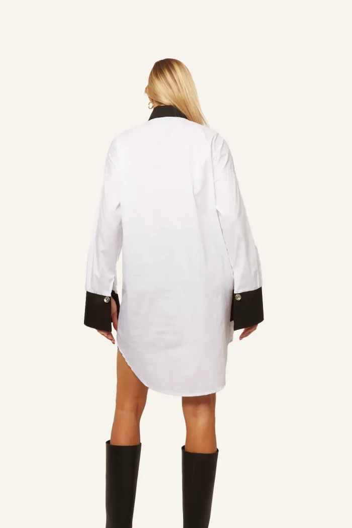 Amanda Patched Shirt Apparel  Black White - Image 2