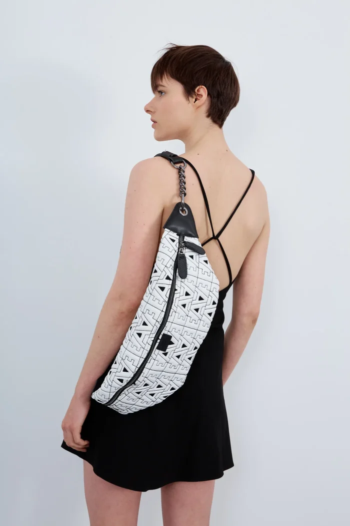 Body Bag Logo Τσάντα Χιαστι Λευκο - Image 2