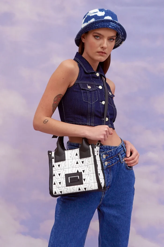 Mini Ea Tote & Shopper Bag Λευκό - Image 6