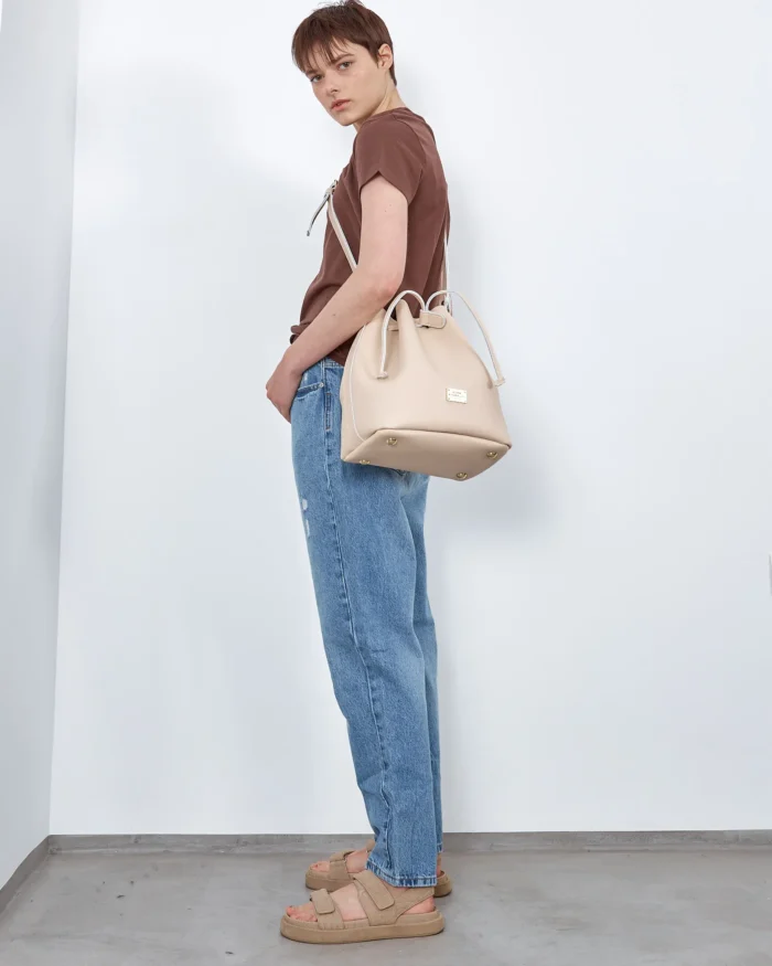 Basic Pouch Bag Μπεζ - Image 6