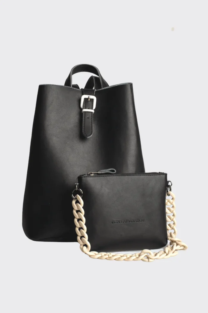 Chain Backpack Γυναικείο Μαυρη - Image 2