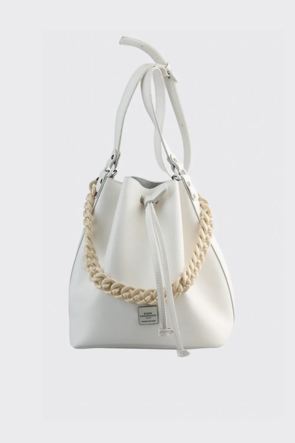 White Chain Pouch Bag Λευκό - Image 1
