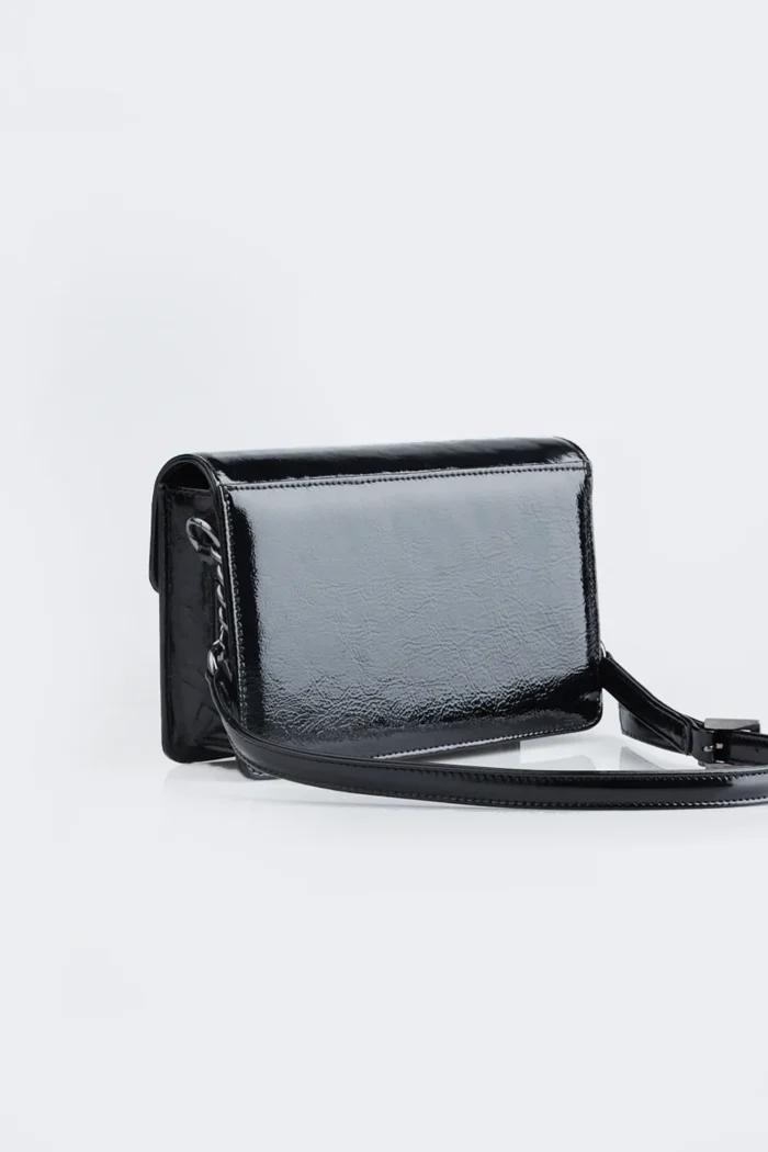 Cocktail Vinyl Τσάντα Ώμου Μαυρη Small - Image 3