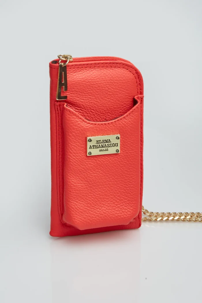 Chain Wallet Phone Bag Κοραλί - Image 2