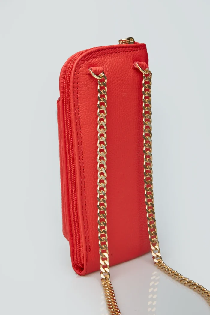 Chain Wallet Phone Bag Κοραλί - Image 3