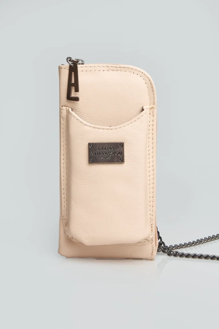 Chain Wallet Phone Bag Μπεζ - Image 4