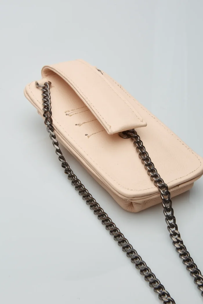 Chain Case Phone Bag Μπέζ - Image 6
