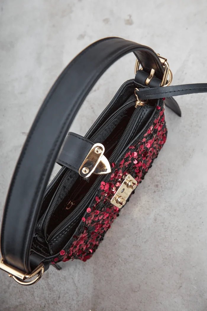 Radiant Square Τσάντα Εξοδου Μπορντω - Image 4