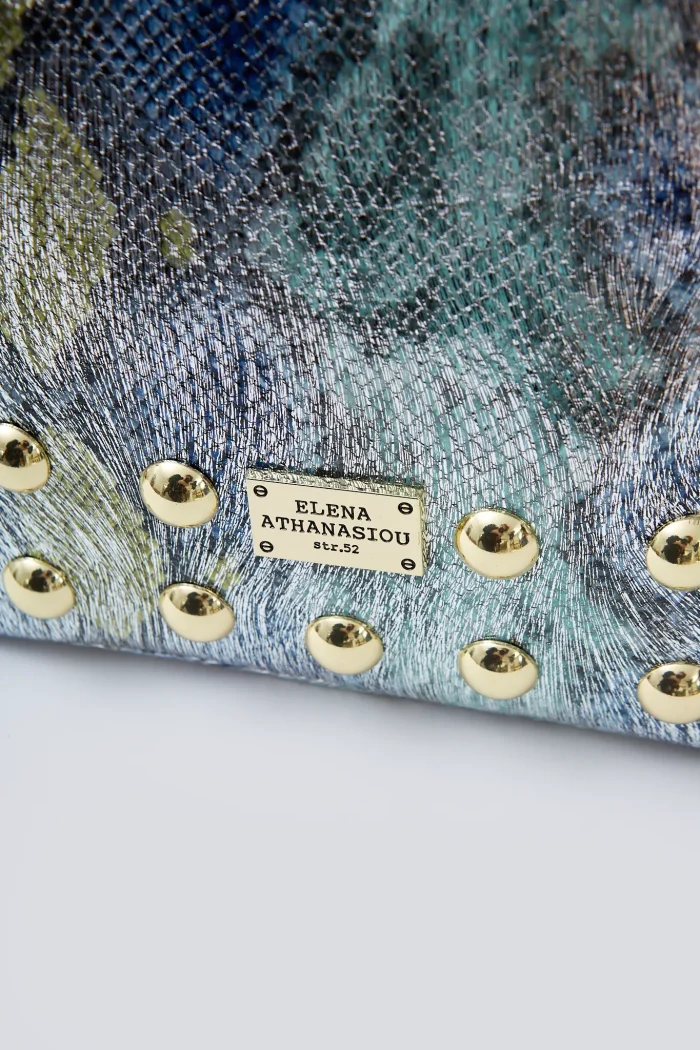 Black N' Metal Shiny Snake Backpack Γυναικείο Μπλε - Image 5