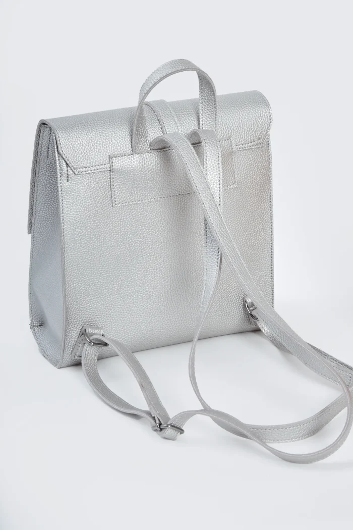 Belt Up Backpack Γυναικείο Ασημί - Image 3