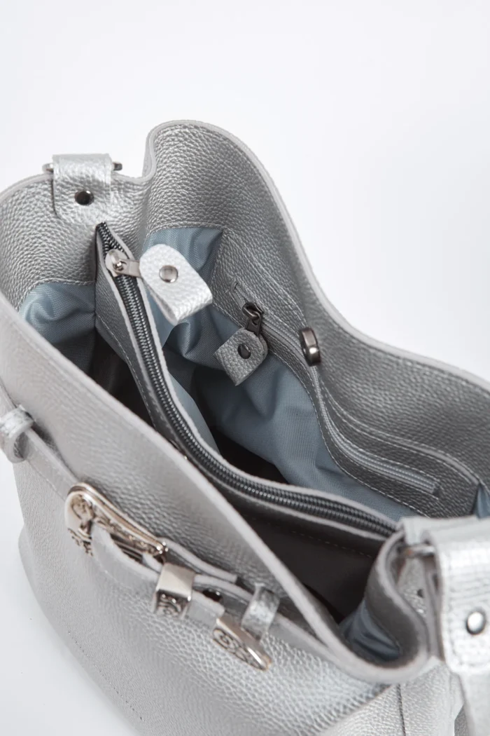 Belt Up Pouch Bag Ασημί Large - Image 4