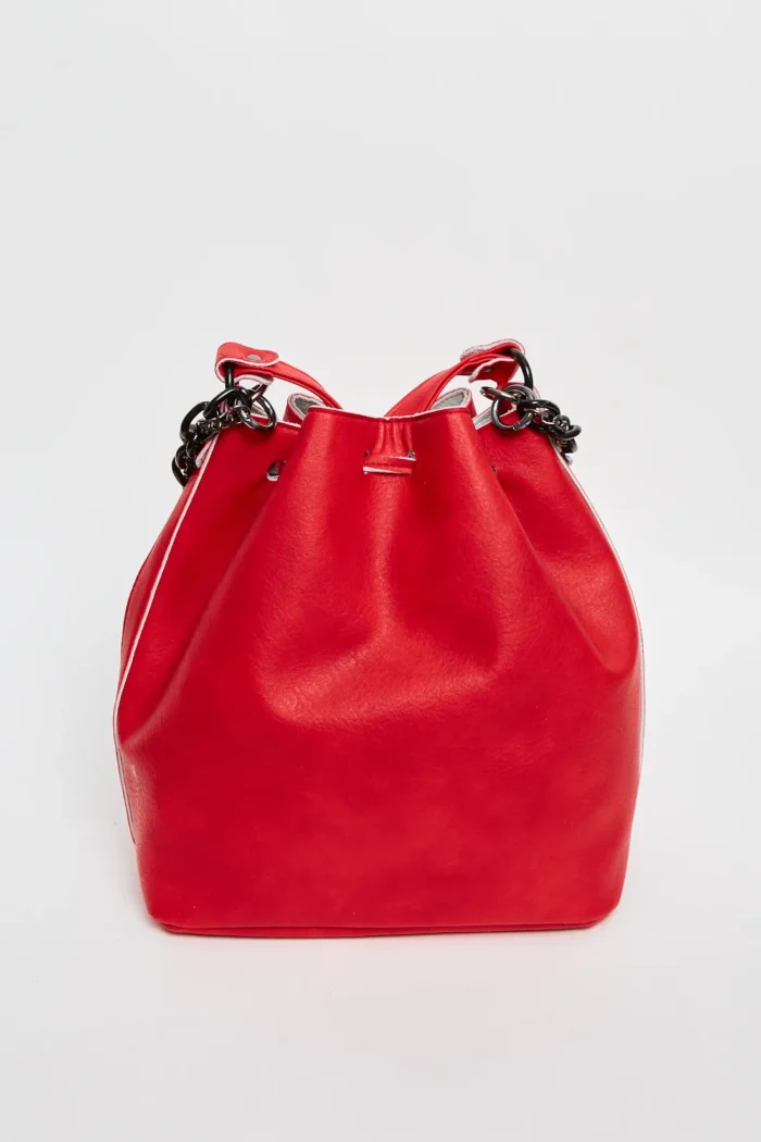 Retro Chain Pouch Bag Κόκκινο - Image 5