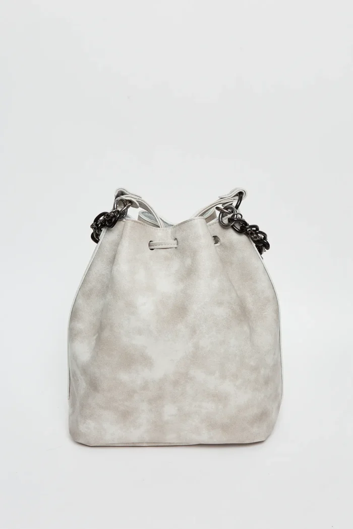 Retro Chain Pouch Bag Γκρί - Image 5