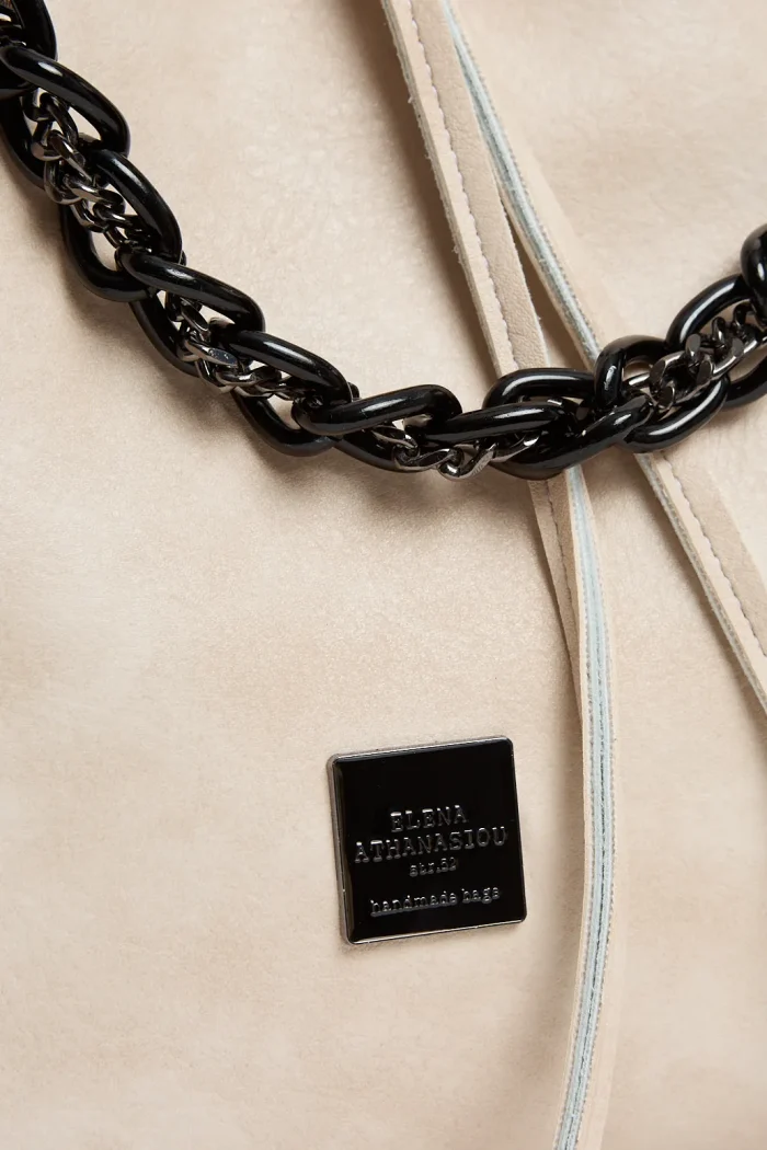 Retro Chain Pouch Bag Μπεζ - Image 5