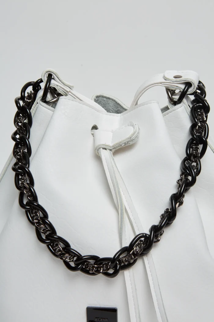 Retro Chain Pouch Bag Λευκό - Image 9