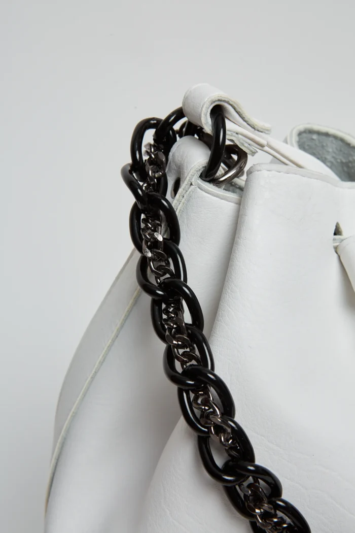 Retro Chain Pouch Bag Λευκό - Image 7