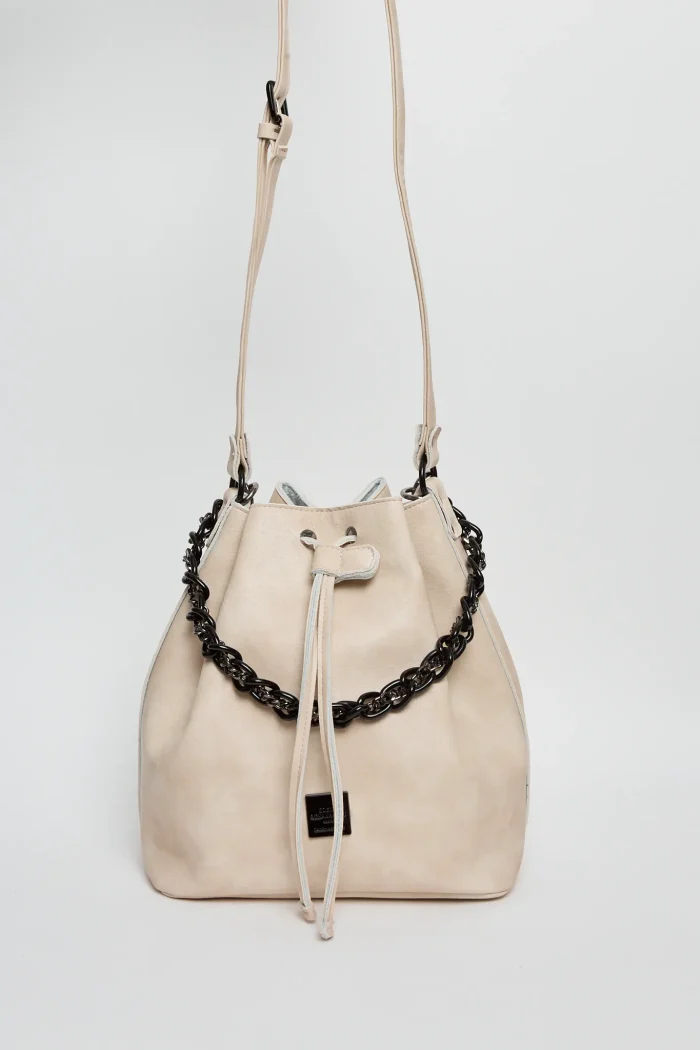 Retro Chain Pouch Bag Μπεζ - Image 3