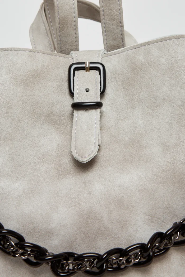 Retro Chain Backpack Γυναικείο Γκρι - Image 3