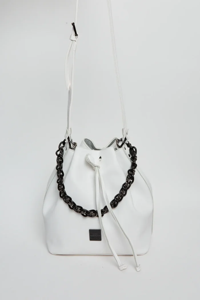 Retro Chain Pouch Bag Λευκό - Image 3