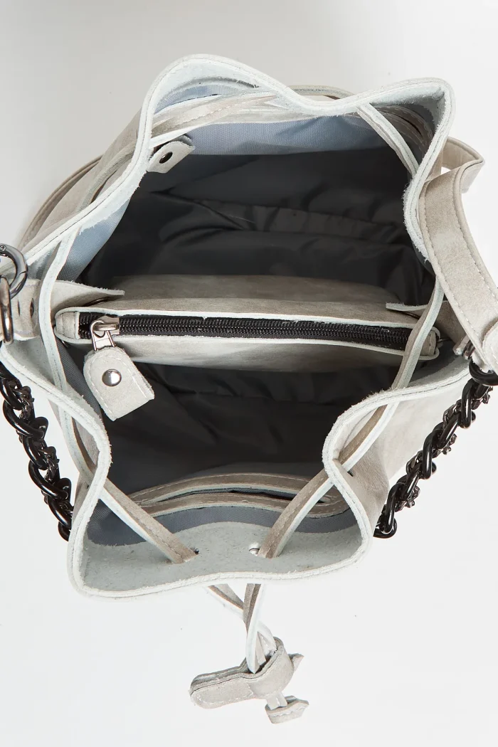 Retro Chain Pouch Bag Γκρί - Image 4