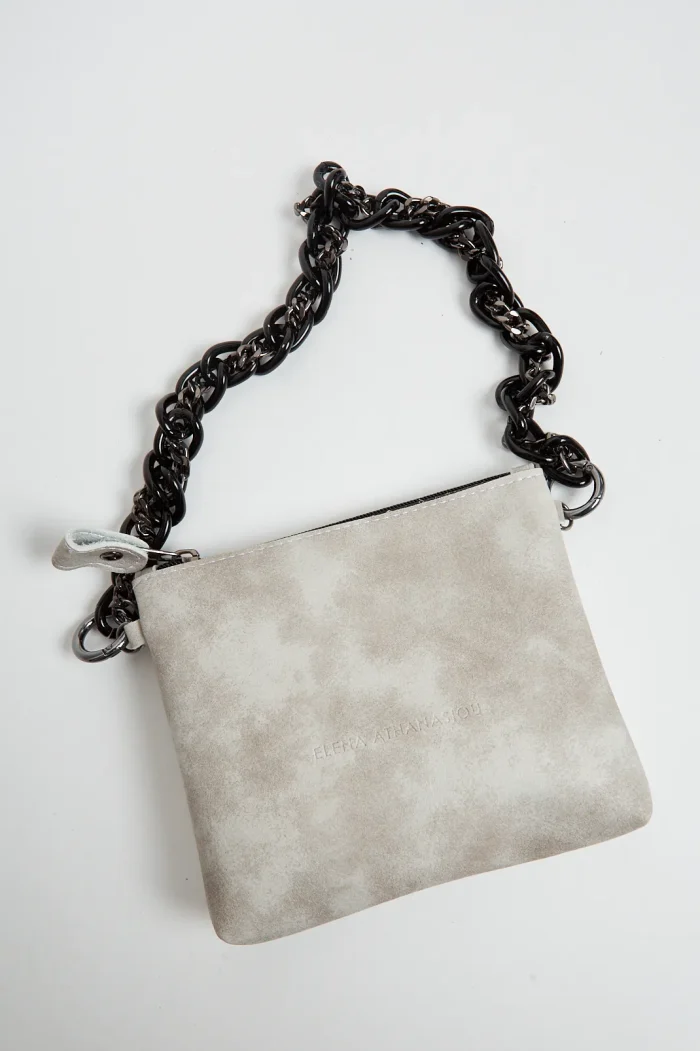Retro Chain Pouch Bag Γκρί - Image 6
