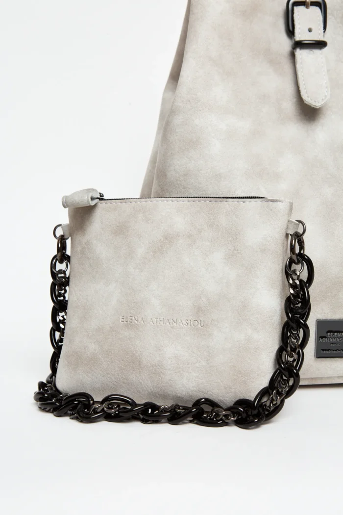 Retro Chain Backpack Γυναικείο Γκρι - Image 5