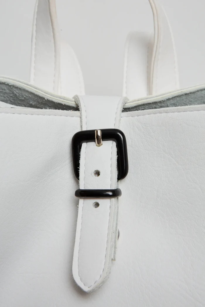 Retro Chain Backpack Γυναικείο Λευκό - Image 3