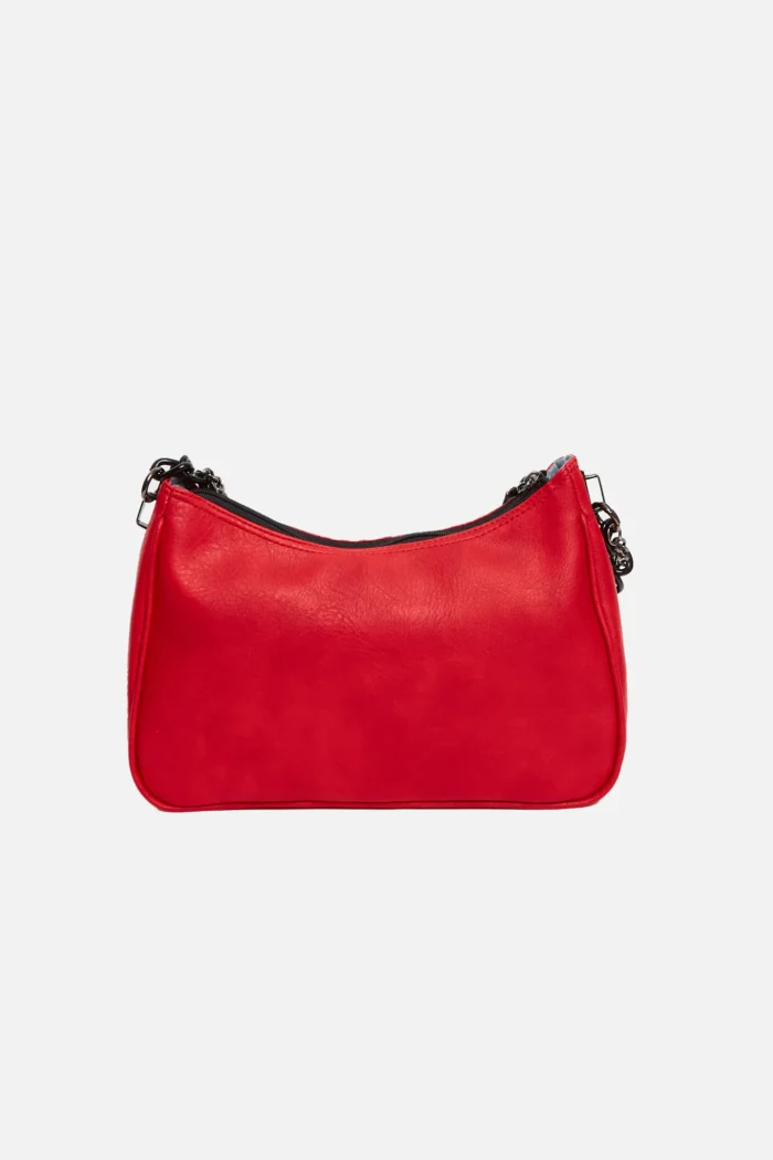 Retro Chain Baguette Bag Κόκκινο - Image 5