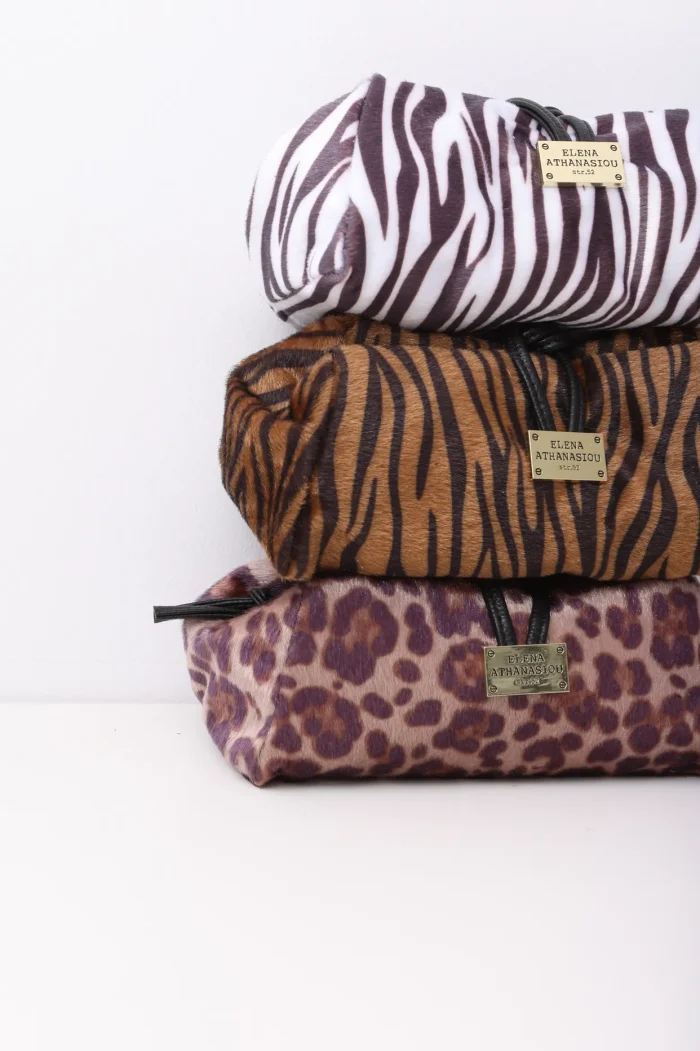 Lunchbag Animal Print Τσάντα Εξοδου Animal Print Καφε - Image 2