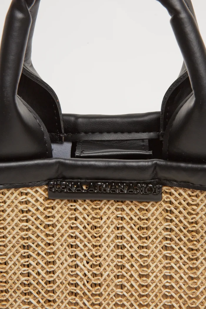 Natural Straw Mini tote & shopper bag Μπεζ - Image 6