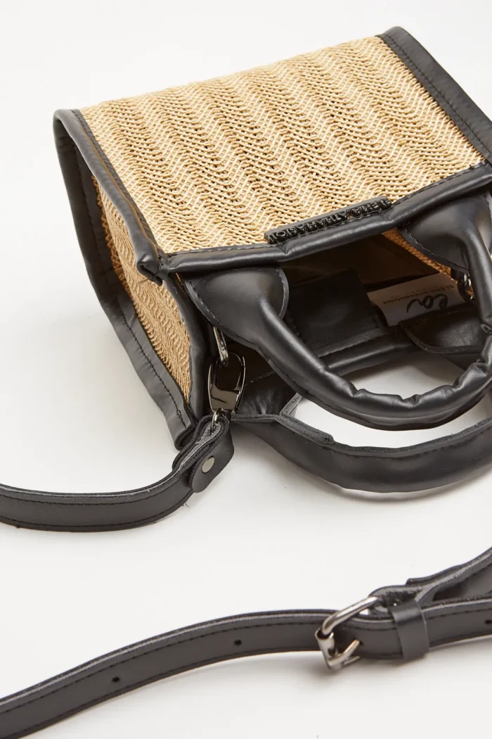 Natural Straw Mini tote & shopper bag Μπεζ - Image 8